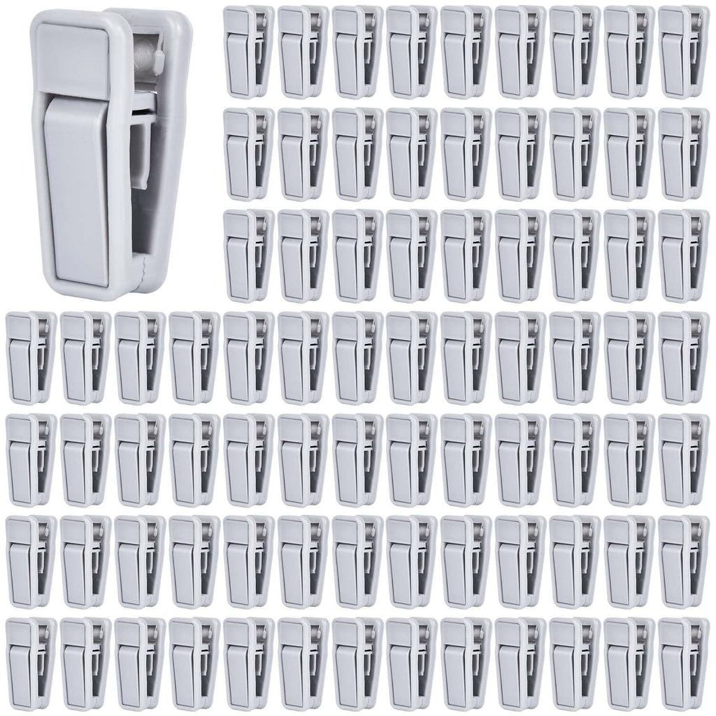 KISEER 40 Pcs Plastic Baby Hanger Clips Slim-line Finger Clips Set for Clothes Hanger Velvet Hanger (White)