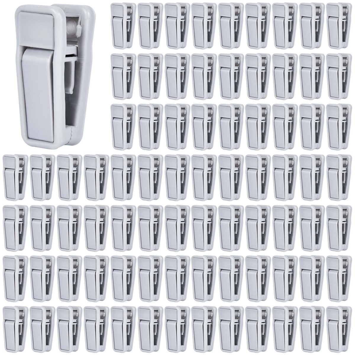 KISEER 40 Pcs Plastic Baby Hanger Clips Slim-line Finger Clips Set for Clothes Hanger Velvet Hanger (White)