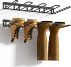 Zacurter Wader Hangers, Metal Wall Mounted Shoe Rack - 4 Pair Boot Organizer for Tall and Cowboy Boots - Entryway and Garage (2 Pack)