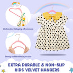 HOUSE DAY Velvet Kids Hangers 60 Pack, Premium Childrens Hangers for Closet