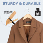 ZENOWICK Wooden Hangers 30 Pack, Heavy Duty Wood Hangers for Coats