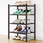 Smiry Bamboo Shoe Rack, 12 Vertical Slats, 3 Tier - 26.8" Wide, Natural