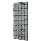 35 Pocket Over Door Shoe Organizer with 4 Metal Hooks（Grey）