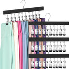 Legging Organizer for Closet, Pants Hangers with Clips