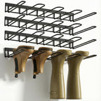 Zacurter Wader Hangers, Metal Wall Mounted Shoe Rack - 4 Pair Boot Organizer for Tall and Cowboy Boots - Entryway and Garage (2 Pack)