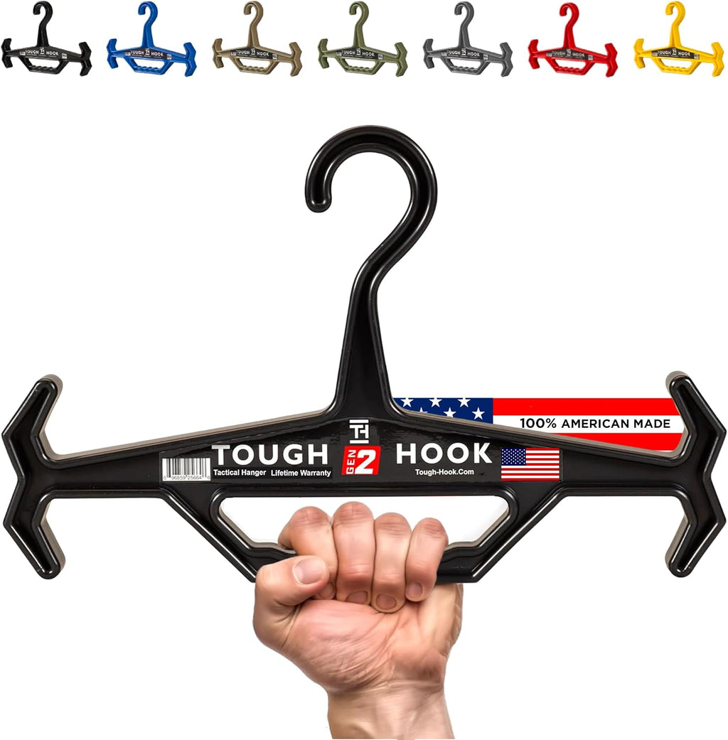 Tough Hook Multipurpose Heavy Duty Hanger, USA Made, Tactical Gear, 1 Black