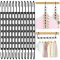 12 Pack Space Saving Hangers for Clothes: Collapsible Metal Hanger