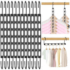 12 Pack Space Saving Hangers for Clothes: Collapsible Metal Hanger