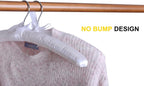 Amber Home 5 Pack Large White Satin Padded Hangers for Women Clothing 17"