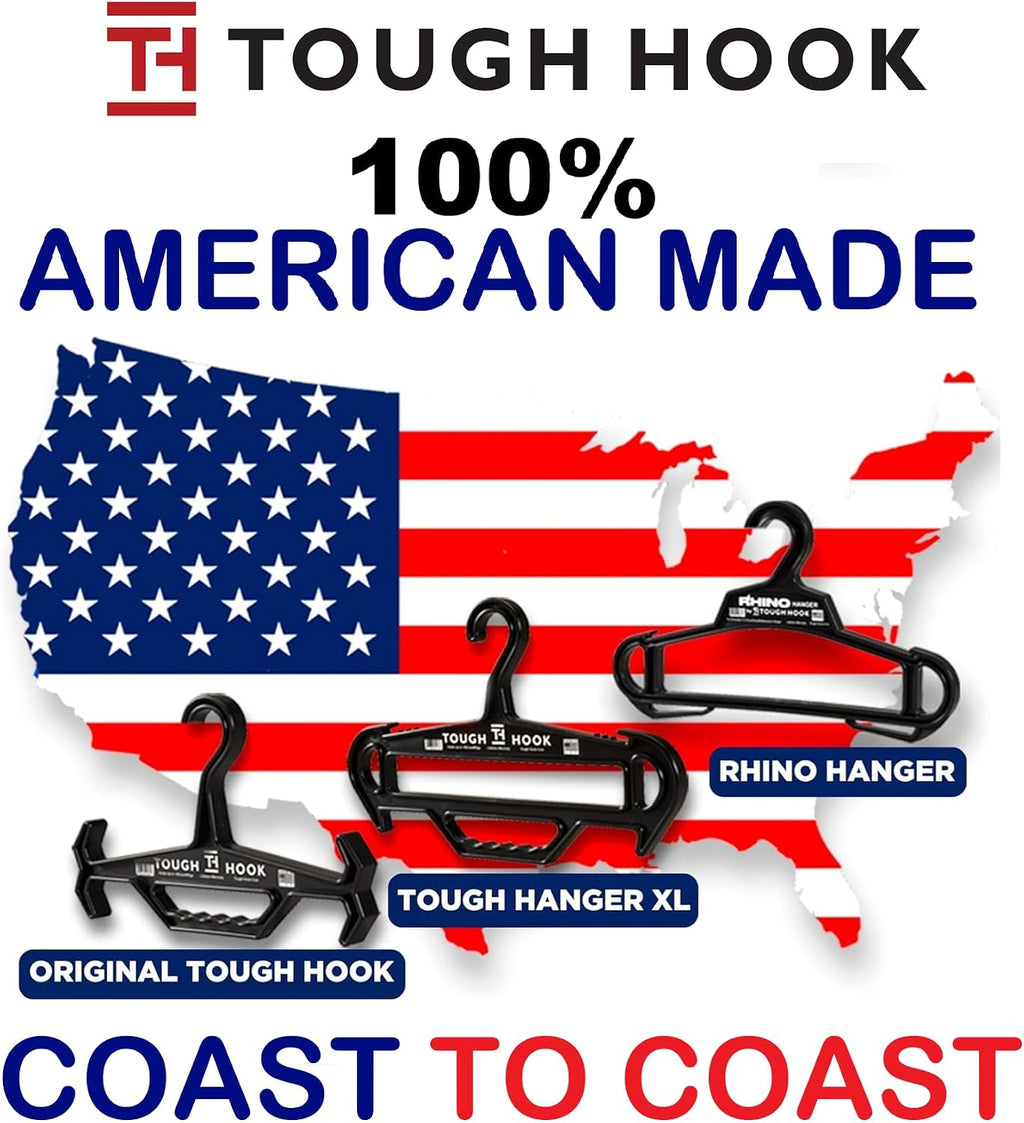 Tough Hook Multipurpose Heavy Duty Hanger, USA Made, Tactical Gear, 1 Black