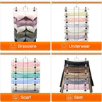 3 Pack Pants-Hangers-Space-Saving, 6 Tier-Closet-Organizers-and-Storage