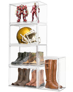 Heavy Duty Acrylic-Look Shoe Box, Size 14, Stack Everyday Footwear Storage