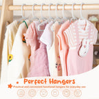 HOUSE DAY White Baby Hangers 20 Pack, Sturdy 11.5" Kids Hangers for Closet
