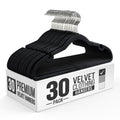 Our Modern Space 100 Pack Velvet Hanger for Shirt Pants Dresses Skirts Suits Jackets - Slim Space Saving Design - Standard Coat Hanger - Sturdy & Durable Design with Shoulder Grooves Hook