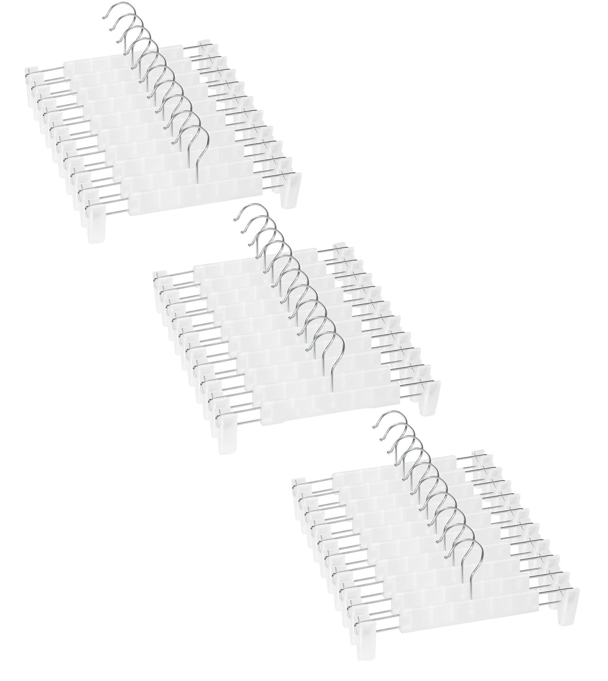 Pants Hangers with Clips, Skirt Hangers, 10 Pack, Black