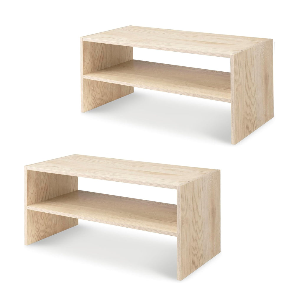 Whitmor Stackable 31" Extra Wide 2-Shelf Storage Organizer, White