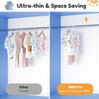 Baby Hangers 100 Pack Non-Slip Kids Plastic Hangers for Closet, Space Saving Toddler Hanger for Infant Clothing, Childrens Hanger for Child, White