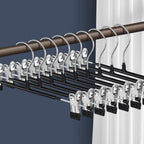 Pants Hangers with Clips Skirt Hangers 12 Inch 20 Pack, Black