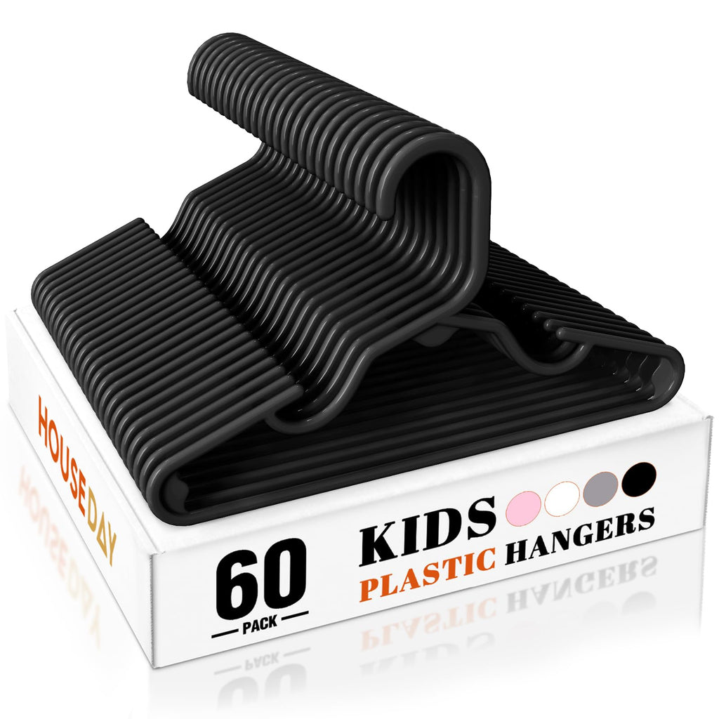 HOUSE DAY White Baby Hangers 20 Pack, Sturdy 11.5" Kids Hangers for Closet