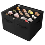 TOPIA HOME Shoe Organizer for Closet, Foldable Shoe Box, Adjustable Divider