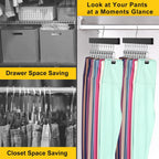 Legging Organizer for Closet, Pants Hangers with Clips
