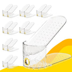 Shoe Slots Organizer, 15 Pack - Adjustable Shoe Stacker for Closet Storage, Clear Double Layer Space Saver, Durable and Stackable Shoe Holder for Sneakers Heels and Flat