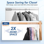 HOUSE DAY White Plastic Hangers 16 Pack – Slim Space Saving Clothes Hangers
