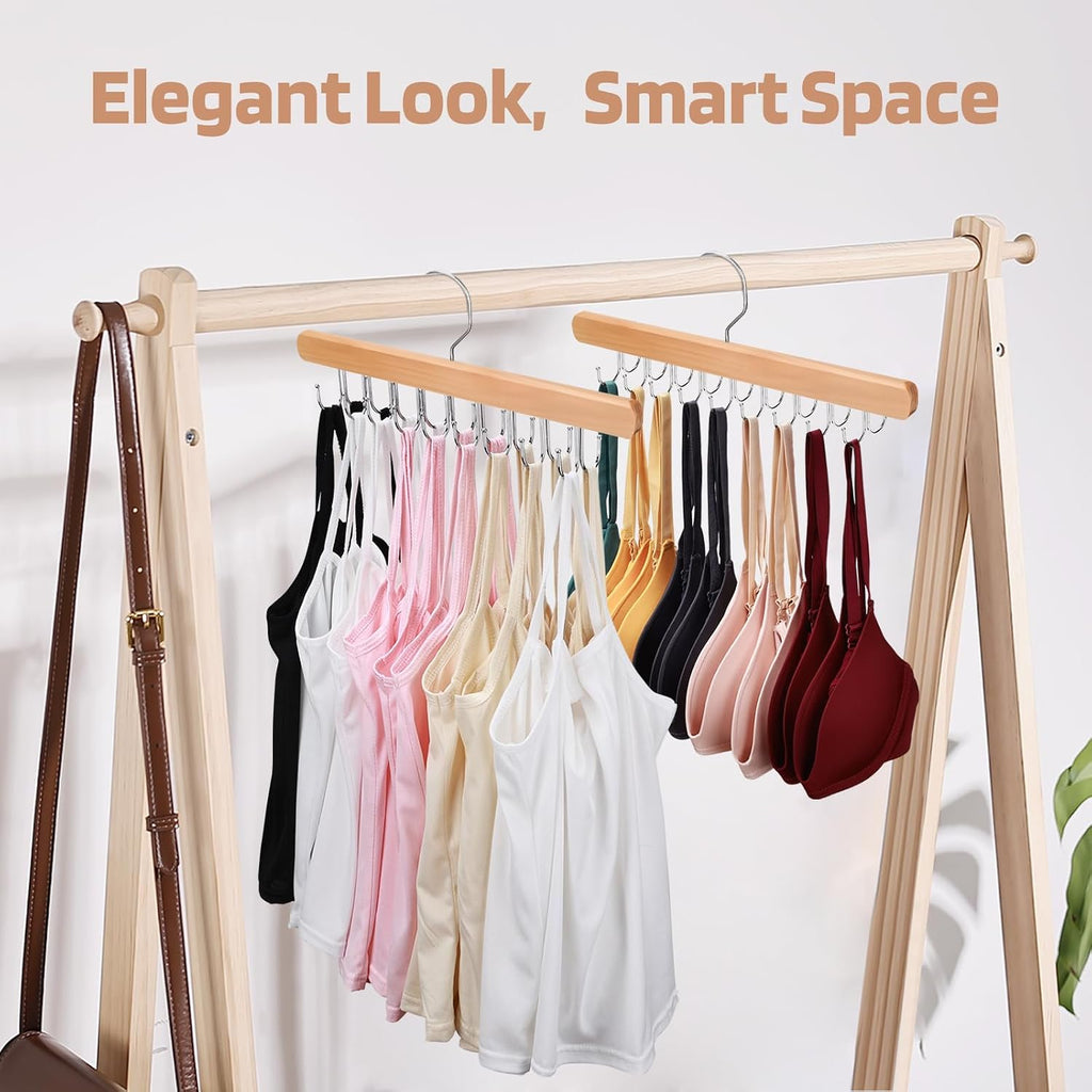 NECAMOCU 2 Pack Bra Hanger for Closet Organizer, Premium Tank Top Hangers