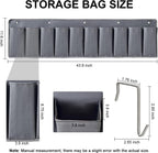 RVZONE RV Shoe Pockets 10 Pockets Heavy Hanging Bedside Storage Organizer with Sturdy Hooks Storage Pockets Hangs on bed for Shoes Toys and Tool Accessories