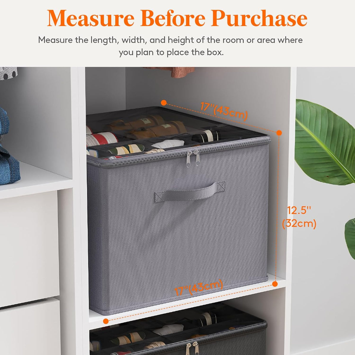 Lifewit Shoe Storage Organizer for Closet, Holder Box, 2 Pack, Gray