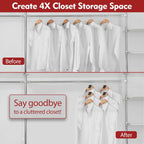 Space Saving Hanger Hooks 30Pcs, Upgrade Heavy Duty Hangers Connector Hooks