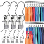 30 Pack Pants Hangers with Clips,Legging & Jean Hangers for Closet Hanging