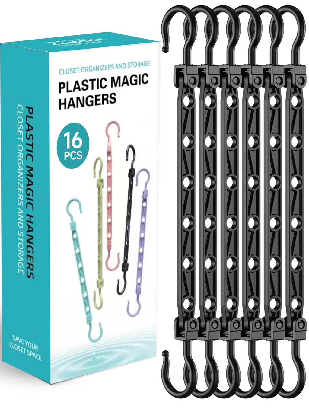 Space Saving Hangers for 48 Clothes, Reinforced Collapsible Hangers