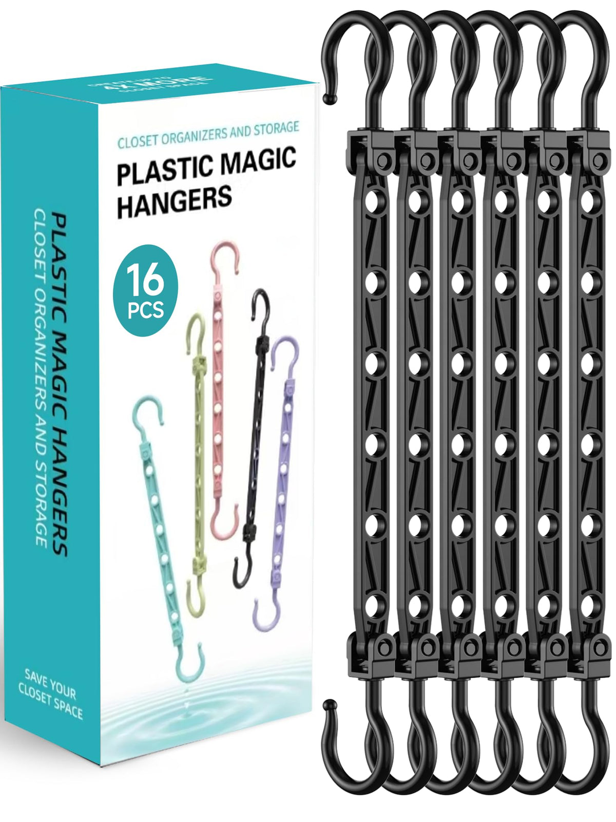 Space Saving Hangers for 48 Clothes, Reinforced Collapsible Hangers