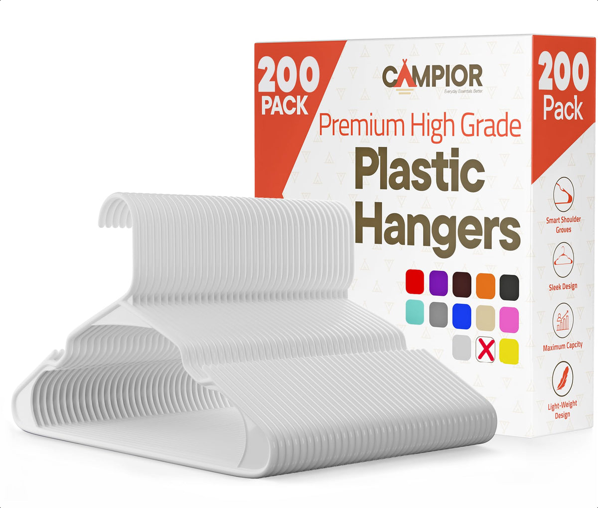 Pink Plastic Hangers 30 Pack– Heavy-Duty Plastic Hangers Slim and Space-Saving, Durable and Lightweight PP with Non-Slip Shoulder Notches for Slip Dresses, Suits, Jackets & Camisoles