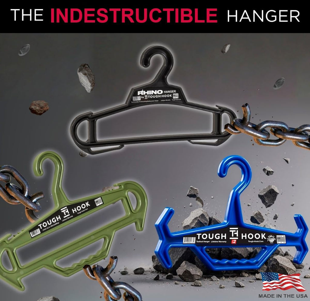 Tough Hook Multipurpose Heavy Duty Hanger, USA Made, Tactical Gear, 1 Black