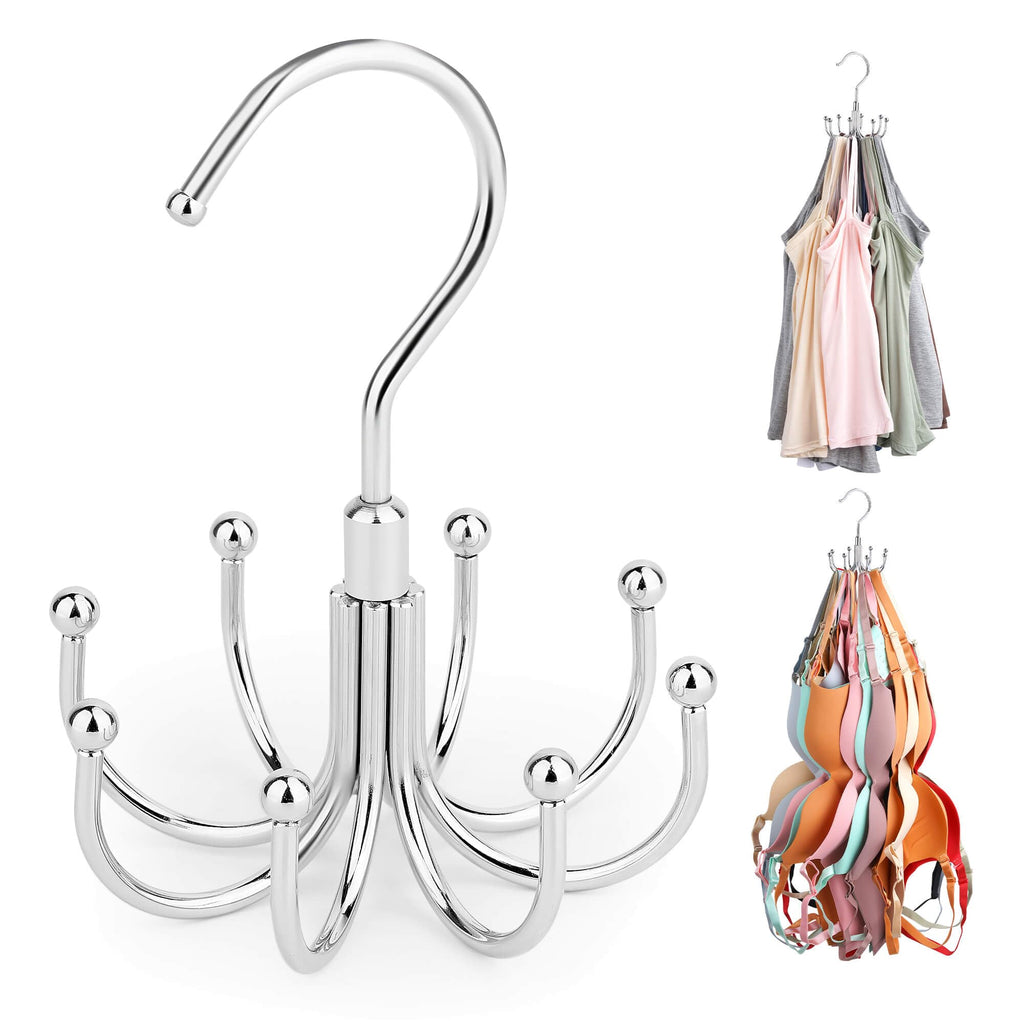 ZEDODIER Tank Top Hanger, Rotating Bra Organizer for Closet, Holds 24 Bras