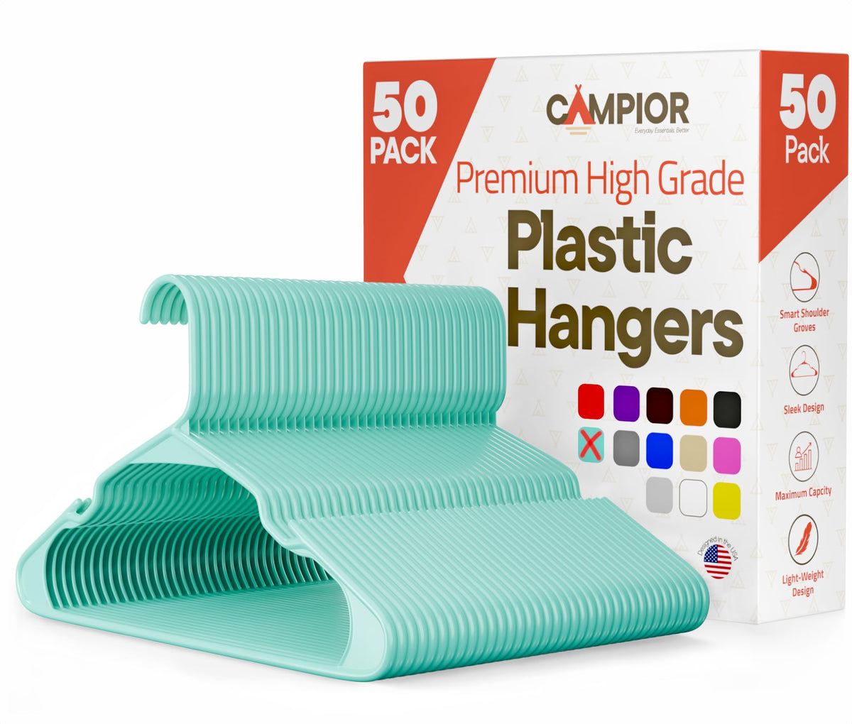 Pink Plastic Hangers 30 Pack– Heavy-Duty Plastic Hangers Slim and Space-Saving, Durable and Lightweight PP with Non-Slip Shoulder Notches for Slip Dresses, Suits, Jackets & Camisoles