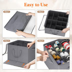 Lifewit Shoe Storage Organizer for Closet, Holder Box, 2 Pack, Gray
