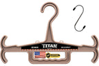 HICE - Titan Vest Hanger | Original Heavy Duty Plate Carrier & Body Armor Hanger | 200 lb Load Capacity | Durable High Impact Resin | for Police, Military, Scuba & Tactical Gear (Black)
