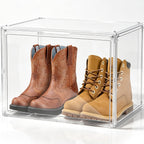Heavy Duty Acrylic-Look Shoe Box, Size 14, Stack Everyday Footwear Storage
