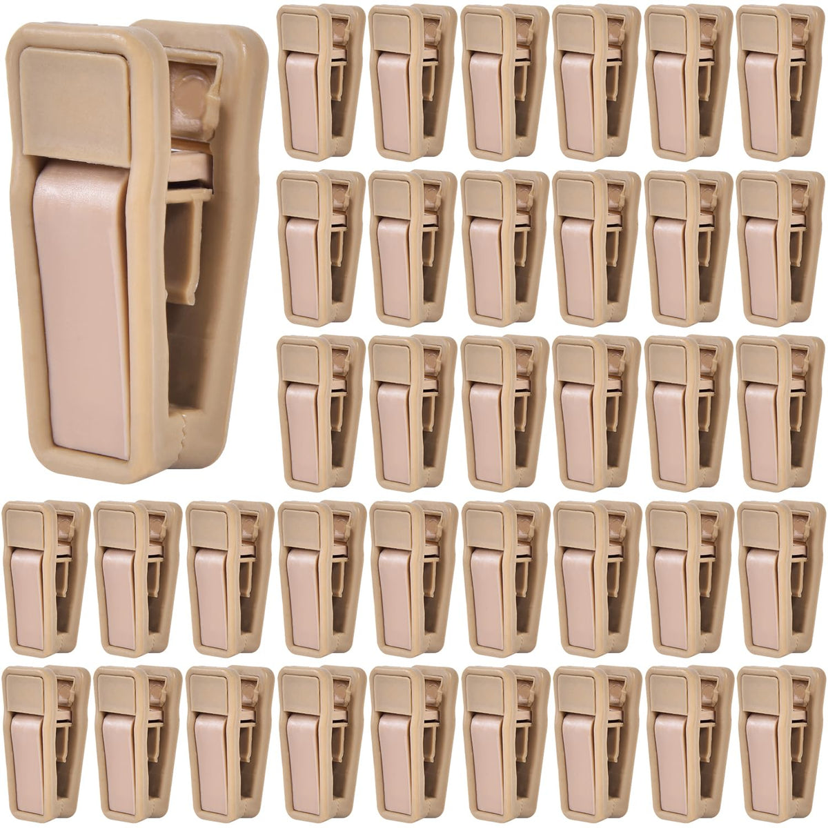 KISEER 40 Pcs Plastic Baby Hanger Clips Slim-line Finger Clips Set for Clothes Hanger Velvet Hanger (White)