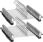 ZOBER Metal Pants Hangers with Clips, Skirt Clothes Hangers, 20 Pack