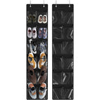 Simple Houseware 12 Pockets Large Over Door Shoe Organizer, 2 Pack, Gray