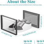Kuject 12 Pack Large Shoe Boxes, Clear Stackable Containers with Lids,Black