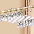 Pants Hangers with Clips Skirt Hangers 12 Inch 20 Pack, Black