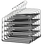 Pants Hangers 3 Pieces,5 Tier Closet Organizers and Storage Clothes Hanger,Hangers Space Saving with Swing Arm,Multiple Metal Hanger Clothes Organization for Pants Trousers Jeans Leggings Slacks