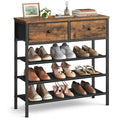VASAGLE 5-Tier Shoe Rack, 12-16 Pairs, Steel Frame