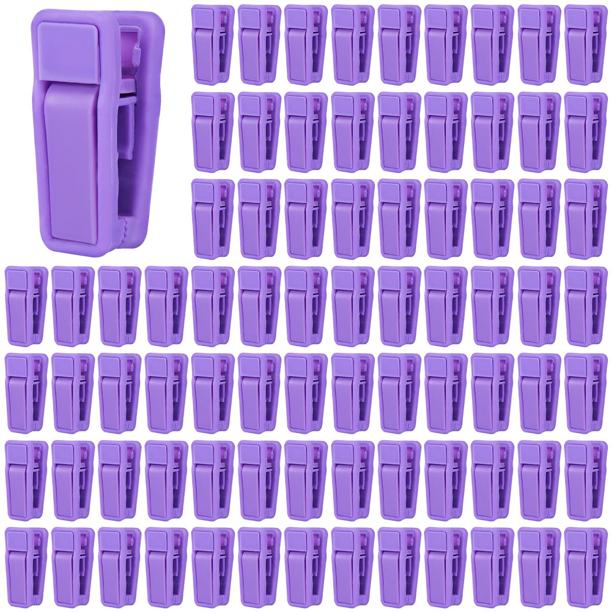 KISEER 40 Pcs Plastic Baby Hanger Clips Slim-line Finger Clips Set for Clothes Hanger Velvet Hanger (White)