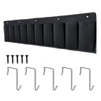 RVZONE RV Shoe Pockets 10 Pockets Heavy Hanging Bedside Storage Organizer with Sturdy Hooks Storage Pockets Hangs on bed for Shoes Toys and Tool Accessories